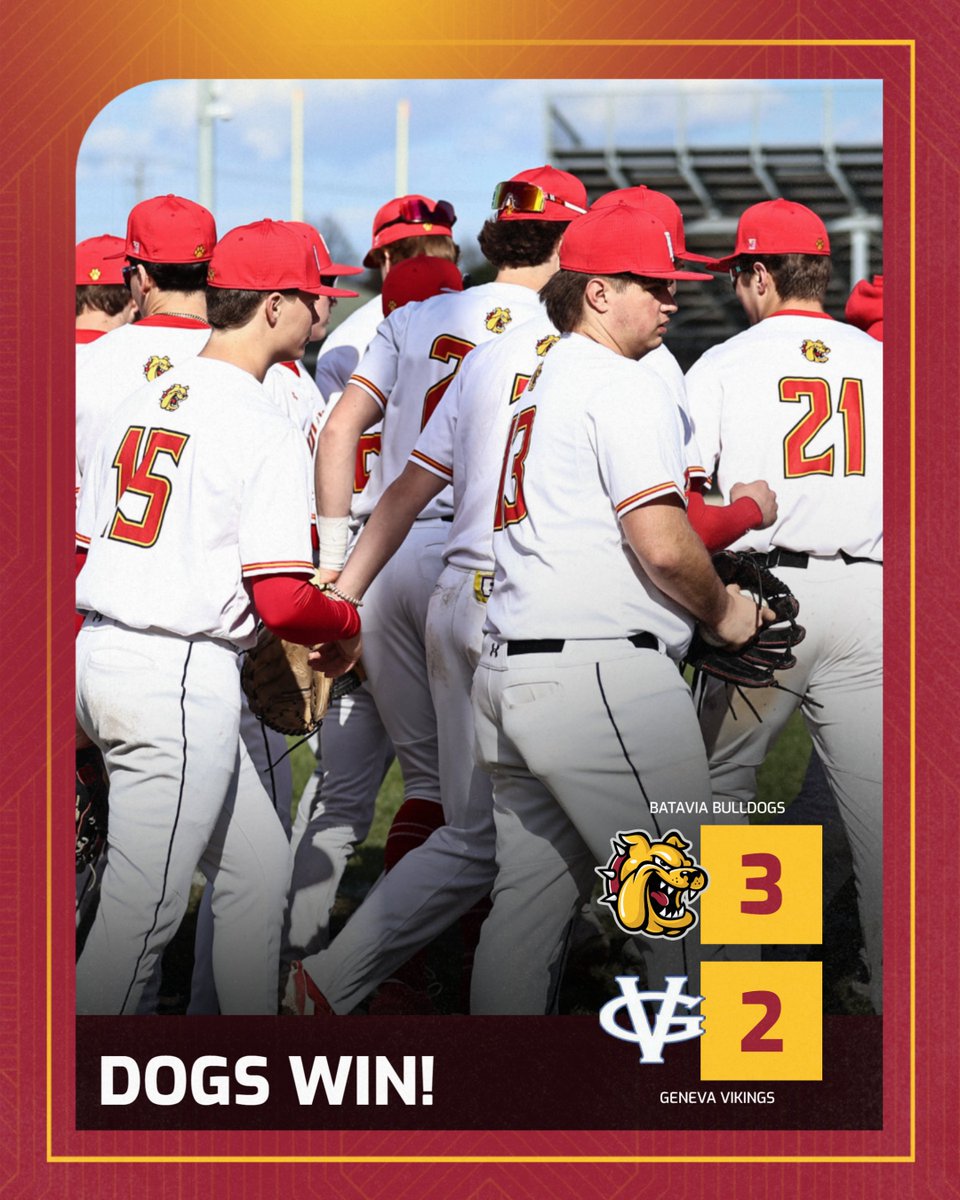 Dogs take the series 2-1 over Geneva. 

Temple complete game 7 K's. 0 earned
Darre 2-4 with an RBI.

Back at it on Thursday at St. Charles East