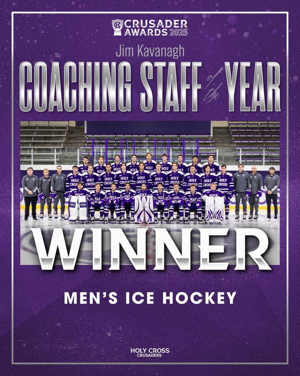 Holy Cross Athletics (@goholycross) on Twitter photo Back-to-back 2โฃ0โฃ win seasons and a trip to the AHA Championship.
Men's ice hockey is the Jim Kavanagh Coaching Staff of the Year!
#GoCrossGo | <a href="/HCrossMHockey/">Holy Cross M. Hockey</a> Back-to-back 2โฃ0โฃ win seasons and a trip to the AHA Championship.
Men's ice hockey is the Jim Kavanagh Coaching Staff of the Year!
#GoCrossGo | <a href="/HCrossMHockey/">Holy Cross M. Hockey</a>