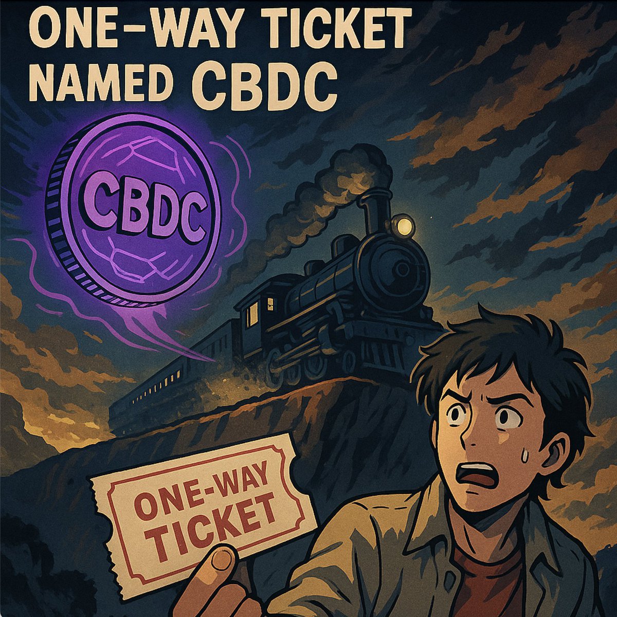 🚂 [Episode 3/5] | The Currency Cliff and the One-Way Ticket Called CBDC
— A fable from the fading empire of Norm.
The sorcerers of the Federal Norm Union unveiled their next act:

🟣 CIDC

Central Issued Digital Currency (a subtly disguised CBDC)
The official pitch?

💬 “No more