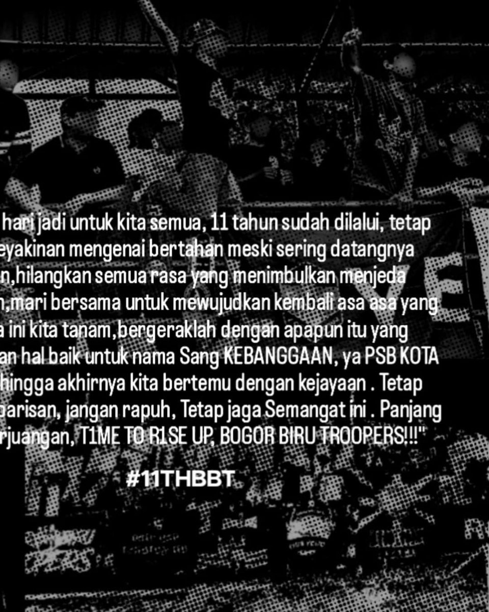 Jaga api kecil ini terus membara troops.

T1ME TO R1SE UP!

#B2T