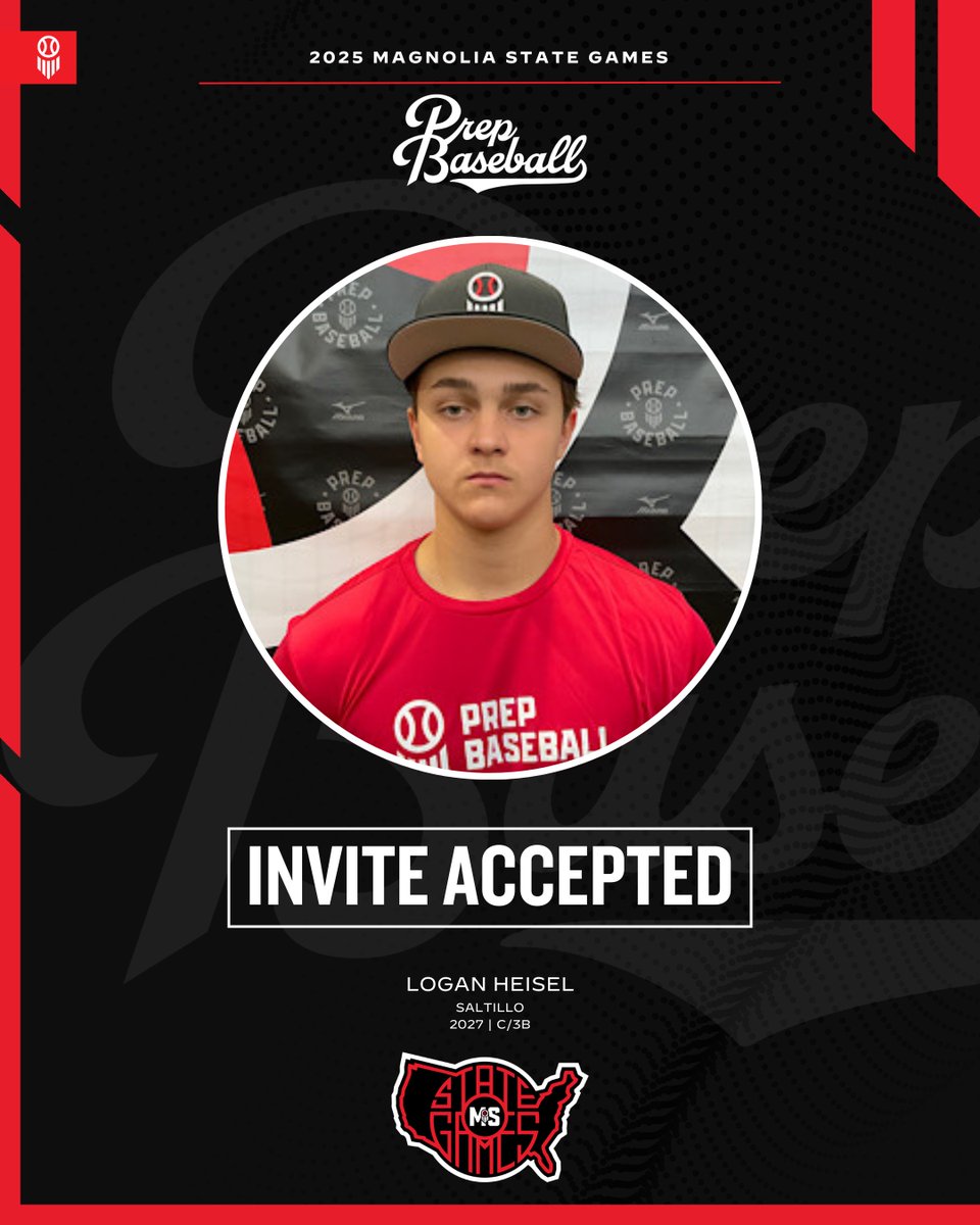 Prep Baseball Mississippi (@prepbaseballms) on Twitter photo ๐ฎ๐ฌ๐ฎ๐ฑ ๐ ๐๐๐ก๐ข๐๐๐ ๐ฆ๐ง๐๐ง๐ ๐๐๐ ๐๐ฆ
+ ๐๐ก๐ฉ๐๐ง๐ ๐๐๐๐๐ฃ๐ง๐๐ โก๏ธ
Logan Heisel (<a href="/LoganHeisel/">Logan Heisel</a>, 2027) a C/3B from <a href="/SHSBaseballClub/">Saltillo Baseball</a> is ๐๐๐พ๐๐๐ฟ ๐๐ ๐ for the Magnolia State Games on June 17th-18th at Freedom Ridge Park in Ridgeland, MS.
Request your invite ๐ฎ๐ฌ๐ฎ๐ฑ ๐ ๐๐๐ก๐ข๐๐๐ ๐ฆ๐ง๐๐ง๐ ๐๐๐ ๐๐ฆ
+ ๐๐ก๐ฉ๐๐ง๐ ๐๐๐๐๐ฃ๐ง๐๐ โก๏ธ
Logan Heisel (<a href="/LoganHeisel/">Logan Heisel</a>, 2027) a C/3B from <a href="/SHSBaseballClub/">Saltillo Baseball</a> is ๐๐๐พ๐๐๐ฟ ๐๐ ๐ for the Magnolia State Games on June 17th-18th at Freedom Ridge Park in Ridgeland, MS.
Request your invite