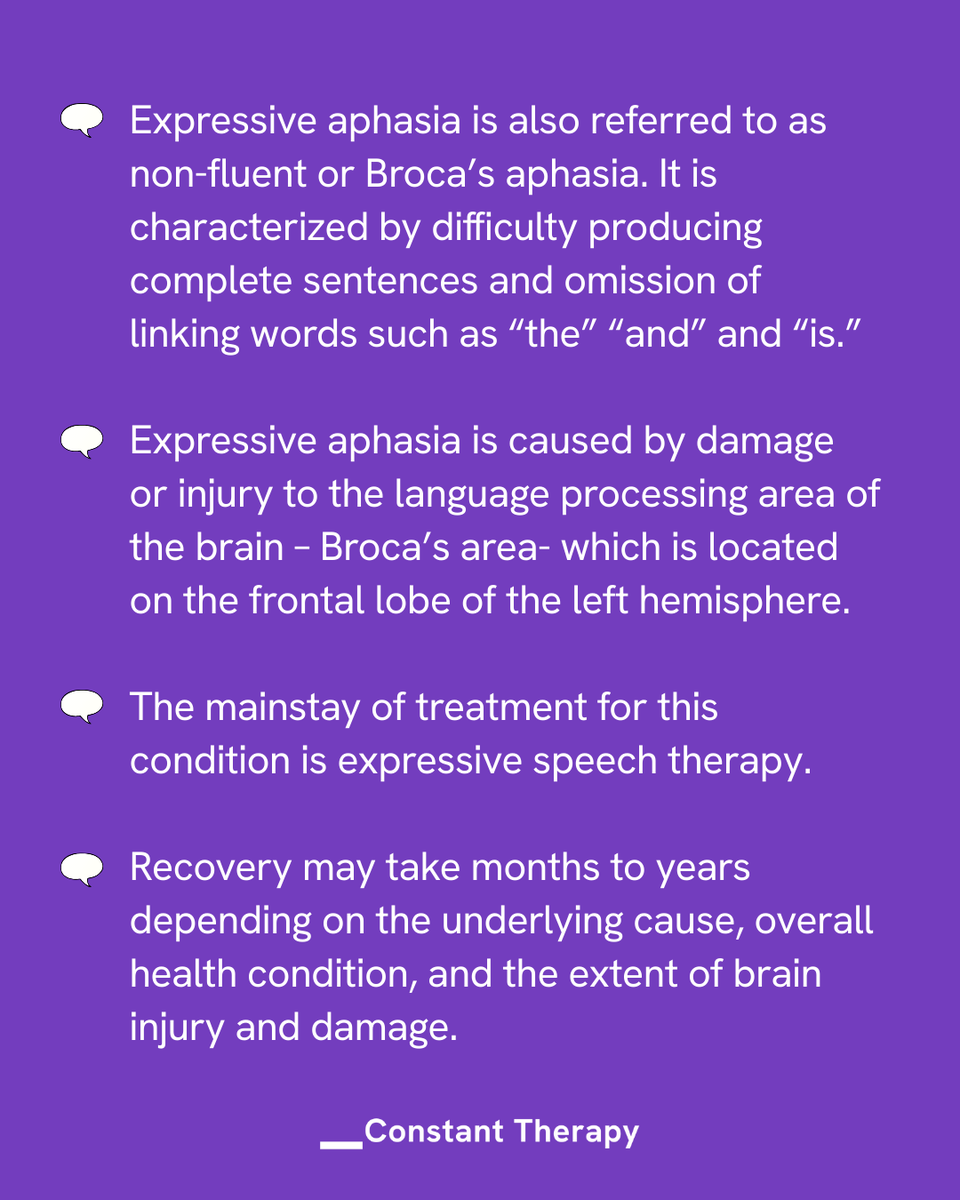 Expressive aphasia, also known as Broca’s aphasia or non-fluent #aphasia was discovered by a French physician and scientist, Pierre Paul Broca, in 1961, after he cared for a patient who could only say one word – Tan. Continue reading: constanttherapyhealth.com/brainwire/what…