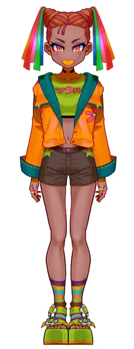 おでこ全開巨大おだんご創作女ばっかり描いているオタクなので こういうアバター系にこういう髪型あるとそれ一択になっちゃう