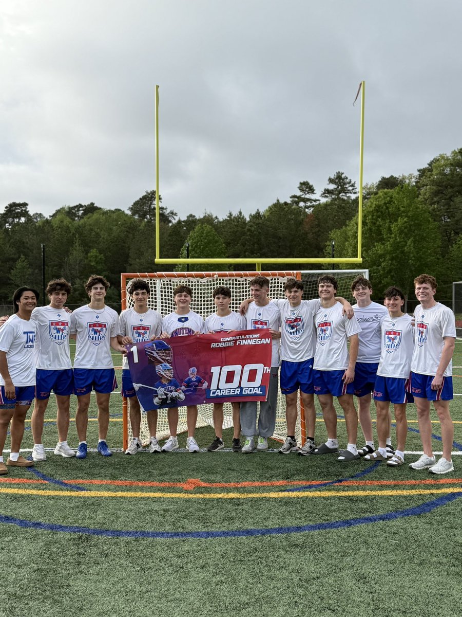 🔴⚪️🔵 Robbie Finnegan becomes the 4th player in program history to reach 100 goals <a href="/WTHS_Athletics/">WTHS Athletics</a> <a href="/SJHSLax1/">South Jersey Interscholastic Lacrosse League</a>