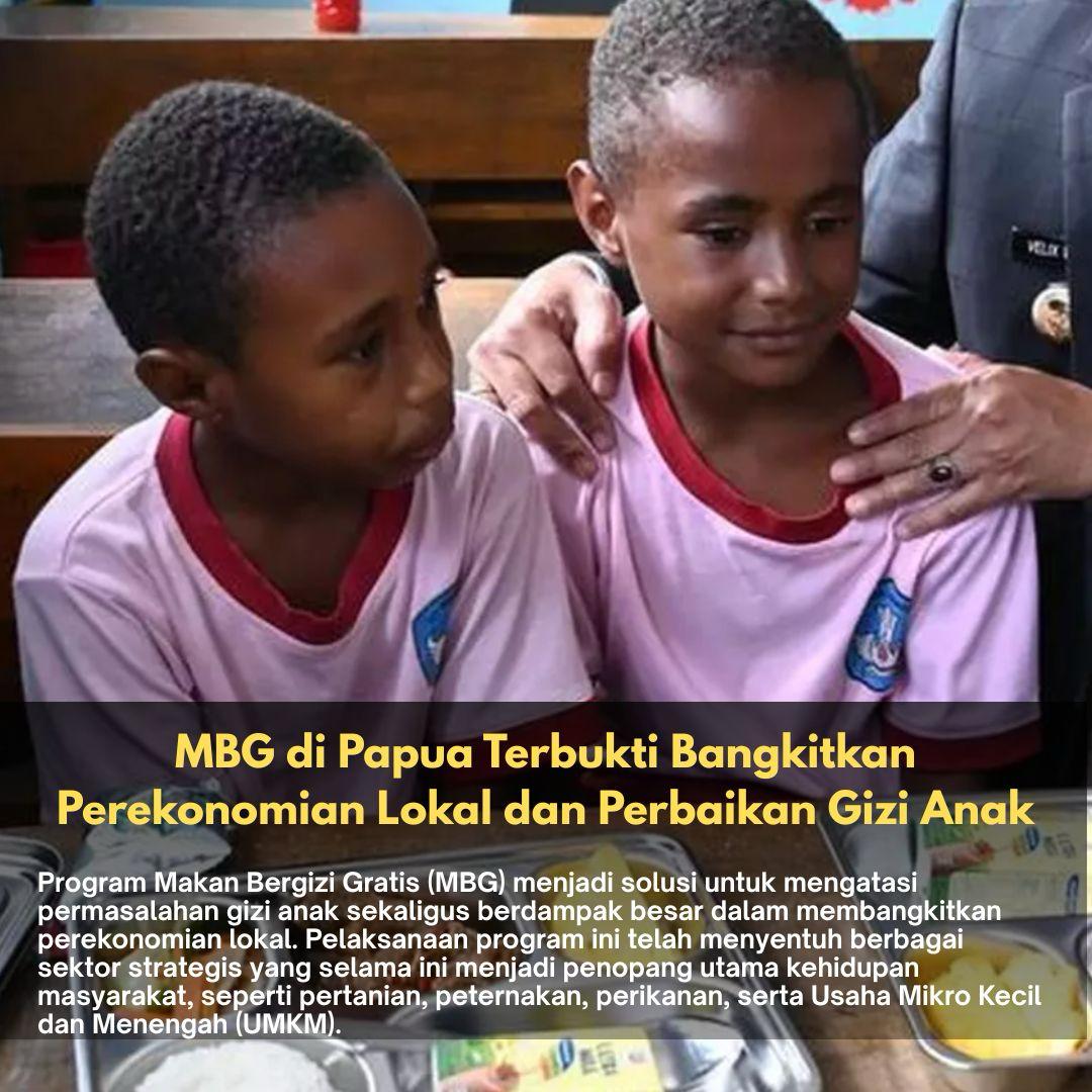 LeonPriceleon48's tweet photo. MBG di Papua Terbukti Bangkitkan
Perekonomian Lokal dan Perbaikan Gizi Anak #MakanBergiziGratis https://t.co/DxOVXu5ZSl