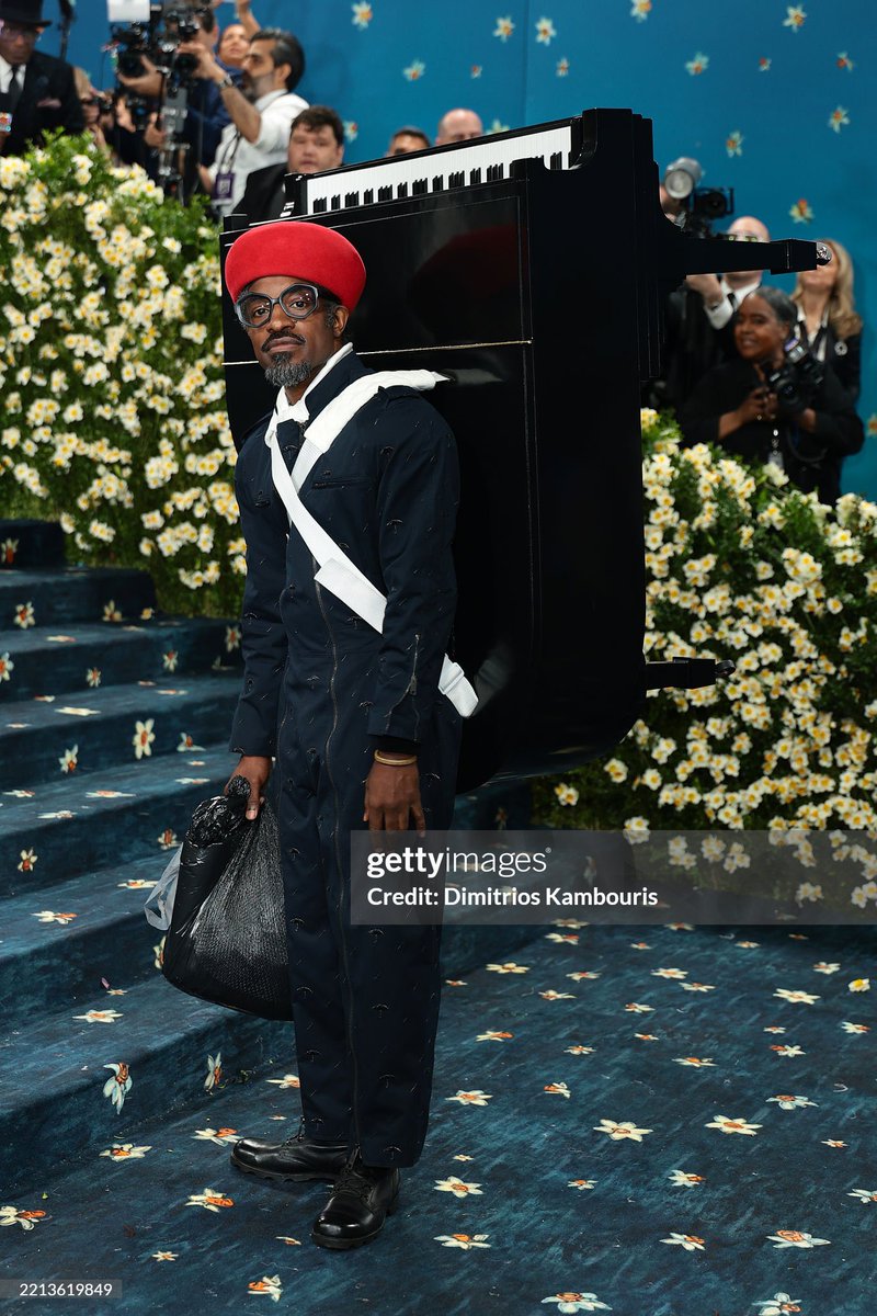 Andre 3000 attending the 2025 #MetGala!