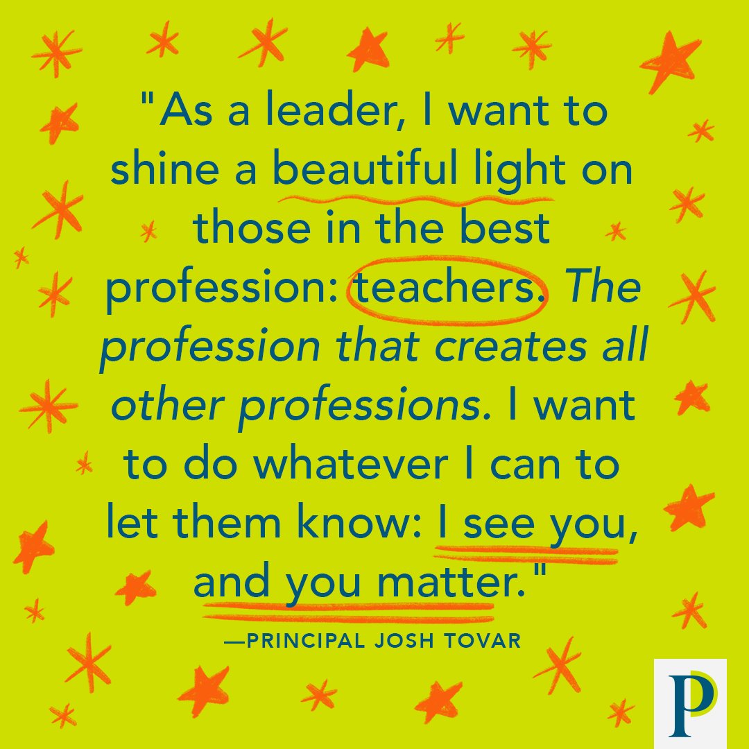 Principal Project (@principalproj) on Twitter photo Leaders, what's one message you want to share with teachers everywhere?
(Inspiration via P <a href="/MPA_GOJAGUARS/">Josh Tovar</a>) Leaders, what's one message you want to share with teachers everywhere?
(Inspiration via P <a href="/MPA_GOJAGUARS/">Josh Tovar</a>)