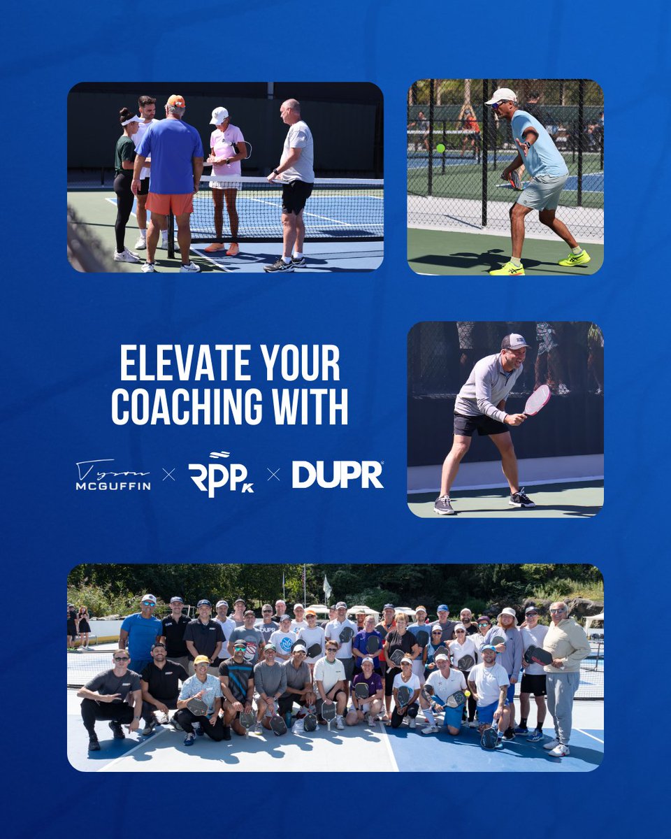 RPPk x @tysonmcguffin x @duprpb are redefining the coach development pathway with two levels of certification designed to boost your skills—on and off the court.  

Whether you're starting out or looking to level up, this program is built for growth. 

Check the link in bio!