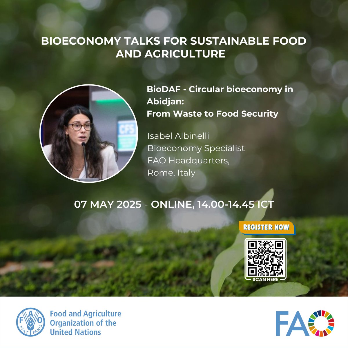 FAO Asia Pacific (@faoasiapacific) on Twitter photo Join the # Bioeconomy Talks (BET) session to learn how #BioDAF empowers communities in Abidjan to process food waste with Black Soldier Fly, diversifying incomes and cleaning cities.
Don’t miss it <a href="/FAO/">Food and Agriculture Organization</a>
👉 forms.office.com/e/5a05ZRME1S
📧rap-bioeconomy@fao.org
#BET #Bioeconomy
<a href="/Biotec/">Jose Perdomo</a> Join the # Bioeconomy Talks (BET) session to learn how #BioDAF empowers communities in Abidjan to process food waste with Black Soldier Fly, diversifying incomes and cleaning cities.
Don’t miss it <a href="/FAO/">Food and Agriculture Organization</a>
👉 forms.office.com/e/5a05ZRME1S
📧rap-bioeconomy@fao.org
#BET #Bioeconomy
<a href="/Biotec/">Jose Perdomo</a>
