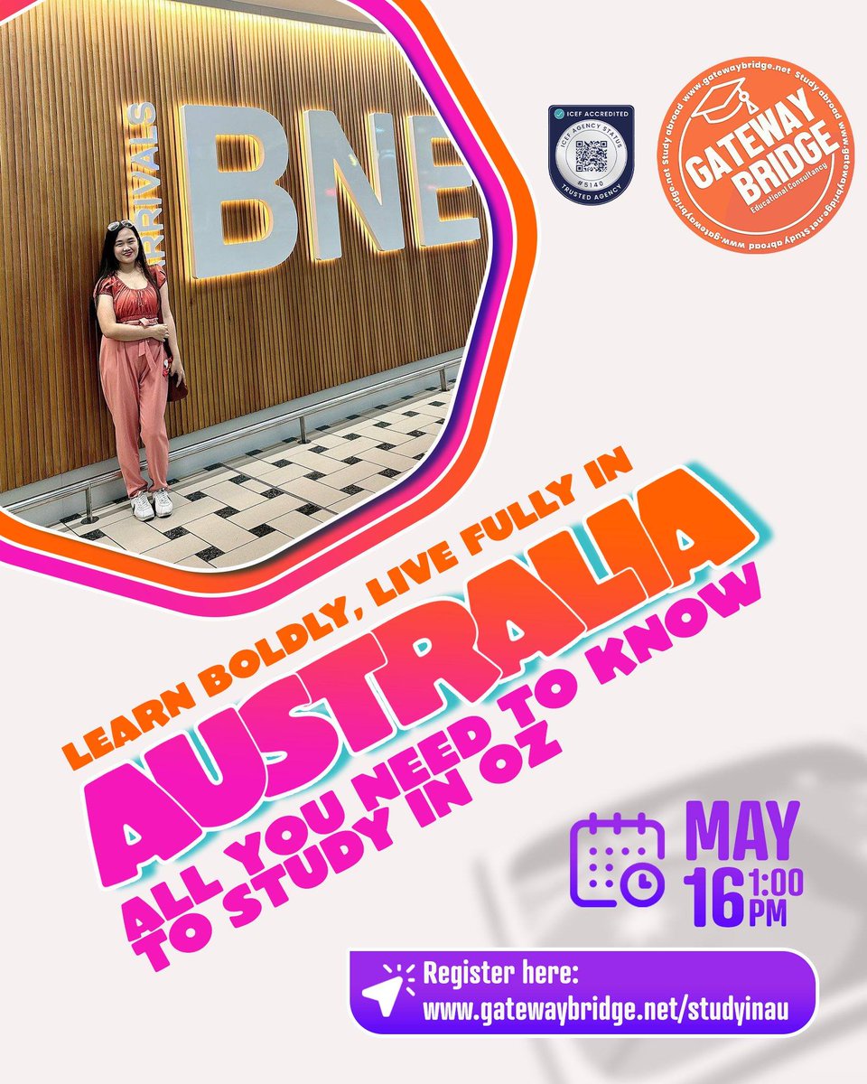 gatewaybridge's tweet image. Dreaming of studying in Australia? It&apos;s more than just a visa! Choose the right course, explore work opportunities, and plan for your future. Get insider tips and start your journey today!

🔗 gatewaybridge.net/studyinau

#GatewayBridgeEdu #StudyInAustralia #NextStopAustralia