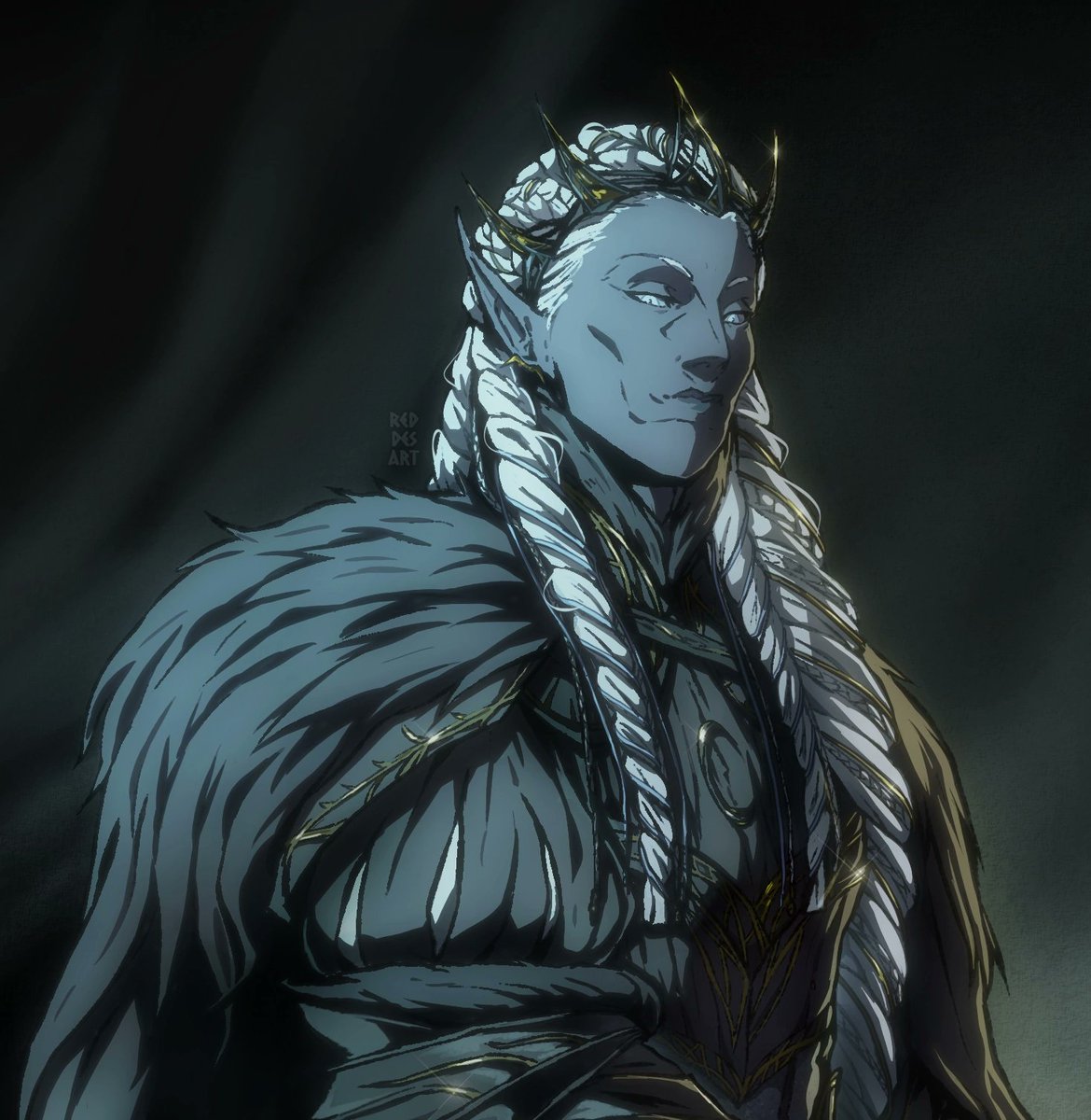 Commission for nullacaine. Elven Queen.
#DnD #dndcharacter #ttrpg #ArtCommission