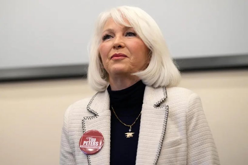 Tina Peters is a hero who exposed election fraud.

President Trump is right, she should be released from prison now!
