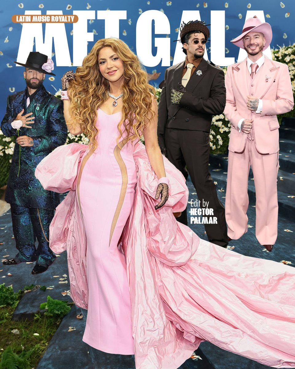 La reina absoluta de la música latina, Shakira llegó a la #MetGala así como Maluma, Bad Bunny y J Balvin