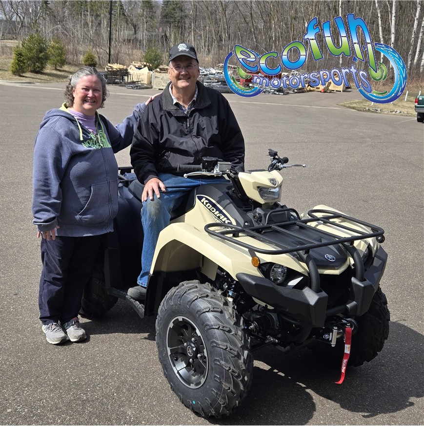 Darwin and his wife took home a Yamaha Kodiak 450 EPS SE to use this spring and summer. We appreciate your business, enjoy the fun ride.
@yamahamotorsports #yamahakodiak #kodiak450 #yamahaoutdoors