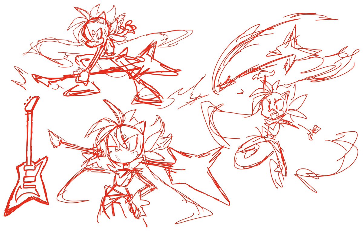 Agent_DINKY's tweet image. Sonic OC dump
Rock-lwky Sonic Underground AU
He uses guitar as a weapon!!!! 🎸❤️🔥