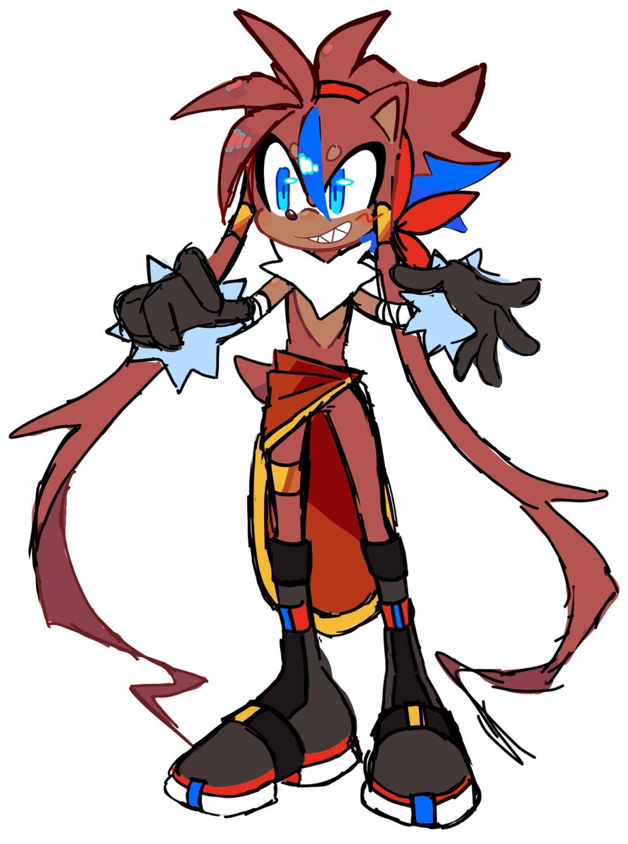 Agent_DINKY's tweet image. Sonic OC dump
Rock-lwky Sonic Underground AU
He uses guitar as a weapon!!!! 🎸❤️🔥