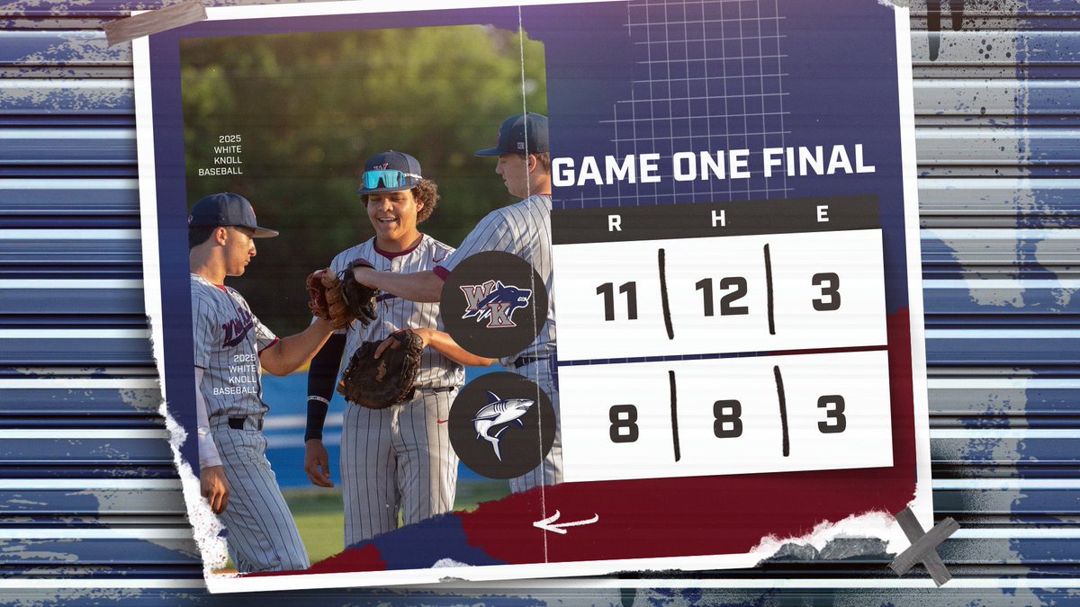 WKHSBaseball's tweet photo. Timberwolves go down to the beach to get the win in Game 1! 

WP - Denzel Posey 6 IP 7K 7H

H - J Powell 1-3 3 RBI, C Culley 2-4 3 RBI, L Gadberry 2-3 2 RBI, A Gallegos 2-3 RBI, K Bennett 3-5

We host St James at The Bank tomorrow at 6:00! Pack the House! https://t.co/kqfHWVpN9N