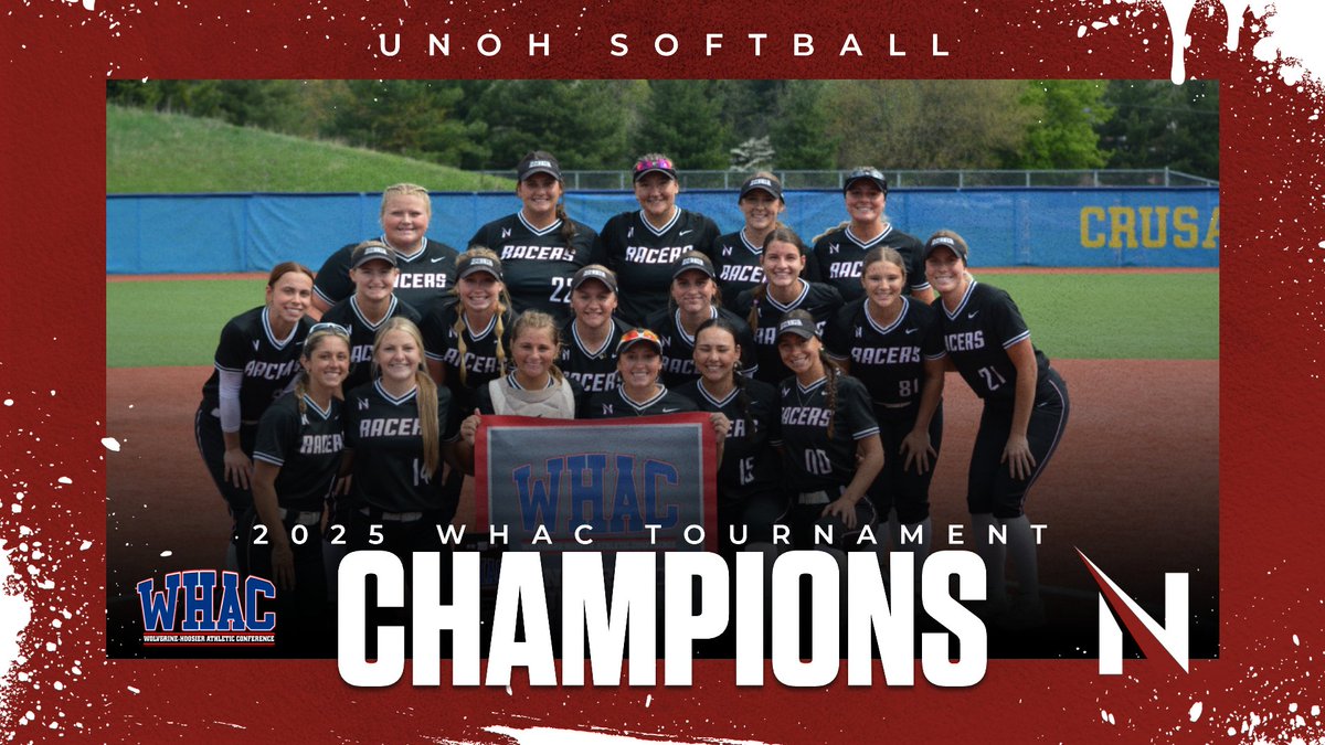 With a 9-3 win over Madonna earlier today, UNOH has claimed its first WHAC tournament title since 2018! The Racers earn a spot in the NAIA National Championships and will find out where they are heading during the selection show on Thursday. Details at whac.net