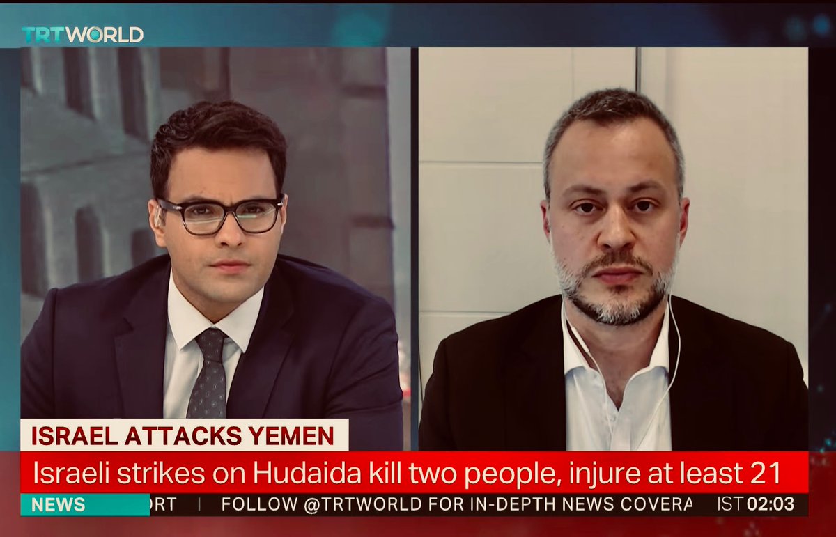 GulfStateAnalyt's tweet image. Today our CEO @GiorgioCafiero appeared on @trtworld to share some thoughts on the latest developments in #Houthi-#Israel hostilities.