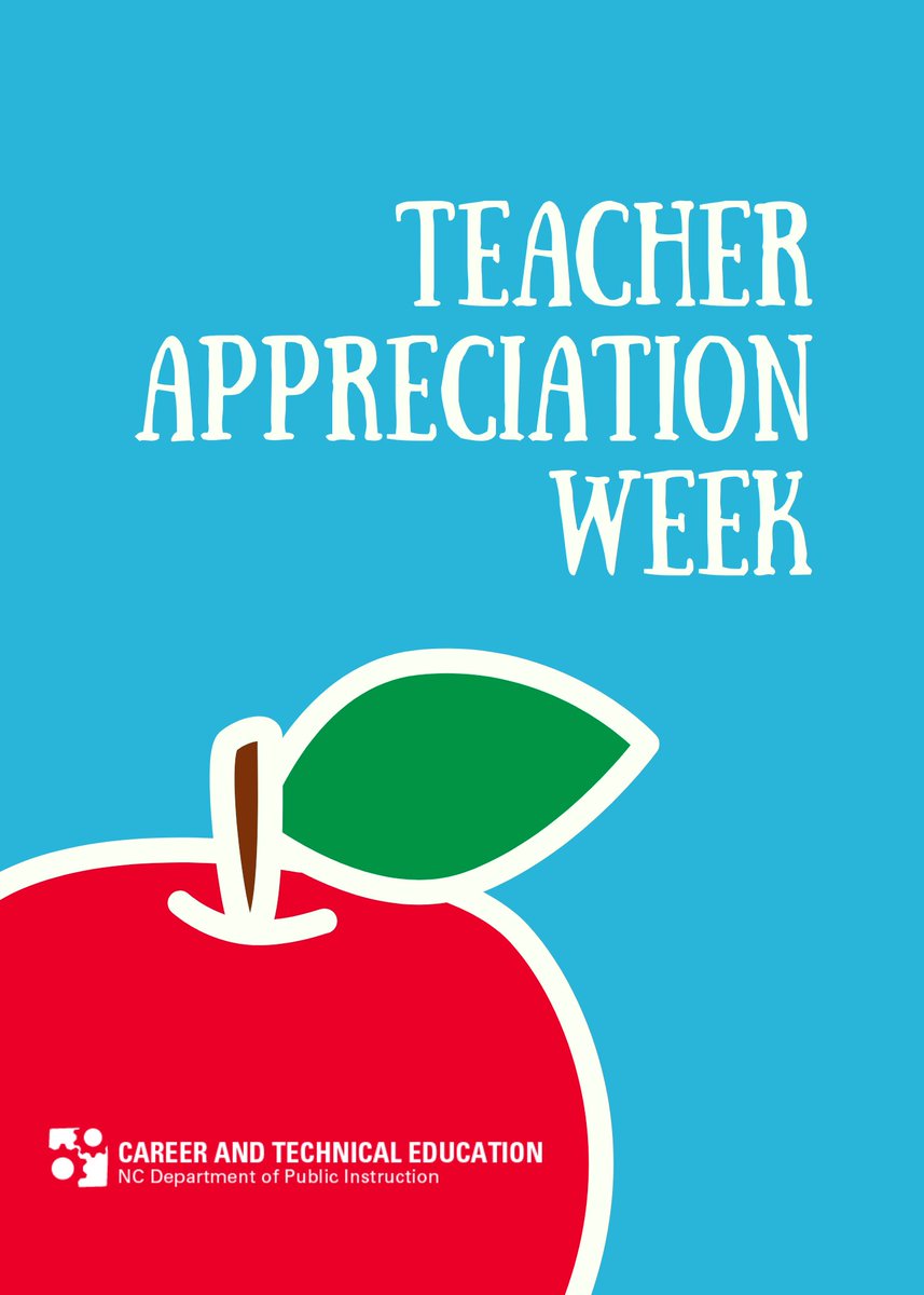 Happy #TeacherAppreciationWeek to our #CTEforNC teachers!! We are so thankful for you! 🫶🎉🎓📓