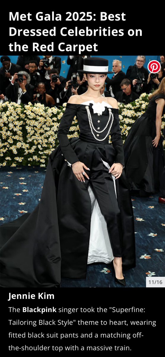 250506] E! NEWS' Met Gala 2025: Best Dressed Celebrities on the Red Carpet # JENNIE Kim “The Blackpink singer took the 