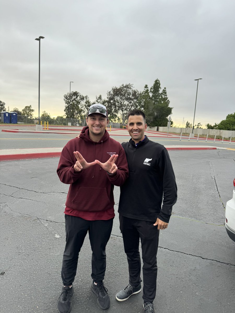 Always great catching up with a former coach. Coach <a href="/skyler_ridley/">Coach Ridley</a> is one of the best in the business!! Had a lot of great memories at <a href="/weberstatefb/">Weber State Football 🏈</a> together #GoCats #GoLEFT 👈🏼