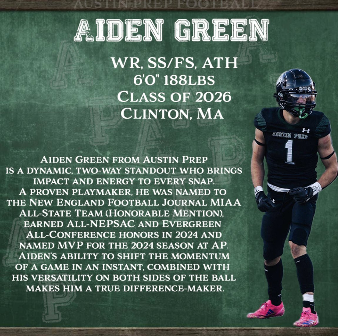 AustinPrepFootball (@austinprep_fb) on Twitter photo Spring Spotlight🔦
<a href="/aidengreen06/">Aiden Green</a>
WR, SS/FS, ATH
6'0" 188lbs
Class of 2026
hudl.com/video/3/232021… Spring Spotlight🔦
<a href="/aidengreen06/">Aiden Green</a>
WR, SS/FS, ATH
6'0" 188lbs
Class of 2026
hudl.com/video/3/232021…