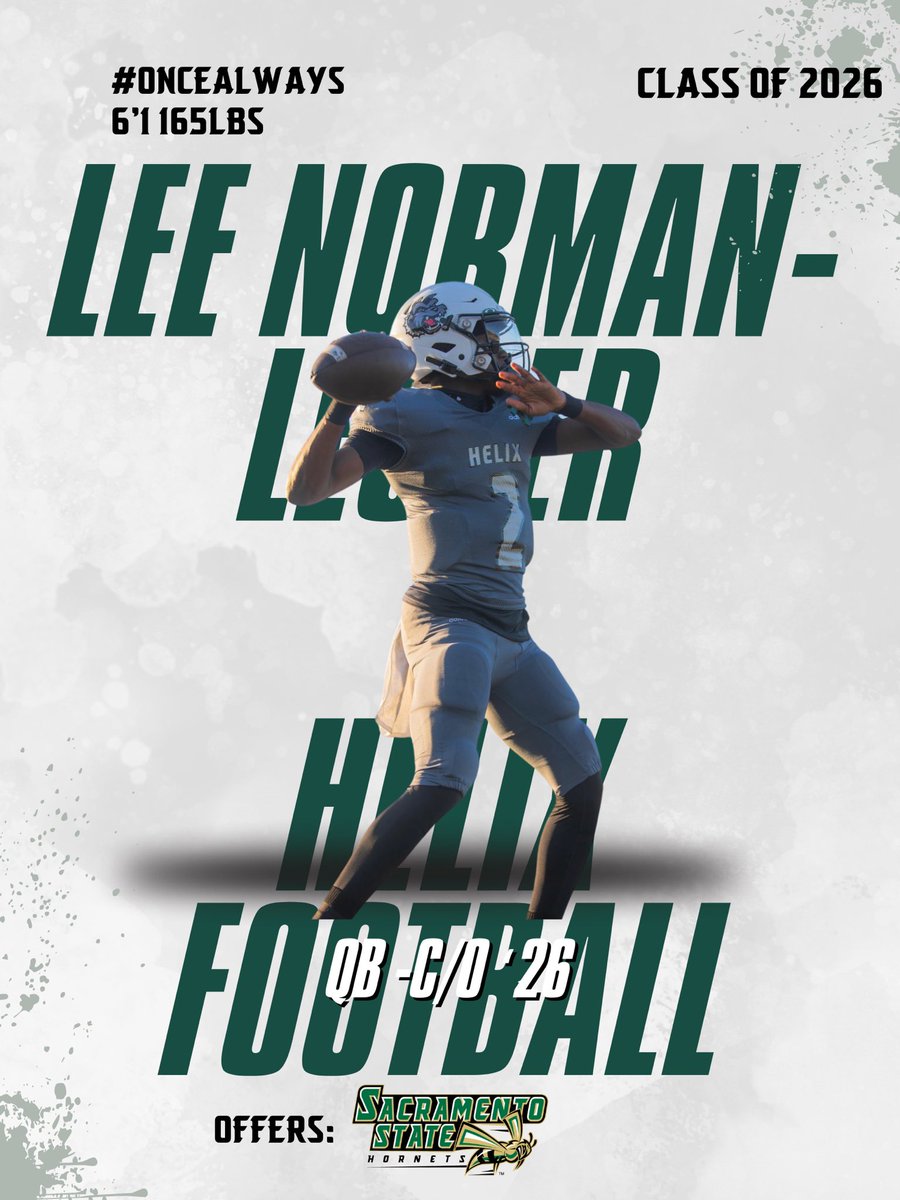 Helix Football (@helixfootball) on Twitter photo 🚨College Coaches🚨
Lee Norman-Lester - Quarterback (Dual Threat) (2026)
6’1 - 175 | <a href="/Leewiggles/">Lee Norman-Lester</a>
📽️: hudl.com/video/3/145098…
🎓: 3.3 GPA
⏱️: 4.48 (40yd) 🚨College Coaches🚨
Lee Norman-Lester - Quarterback (Dual Threat) (2026)
6’1 - 175 | <a href="/Leewiggles/">Lee Norman-Lester</a>
📽️: hudl.com/video/3/145098…
🎓: 3.3 GPA
⏱️: 4.48 (40yd)