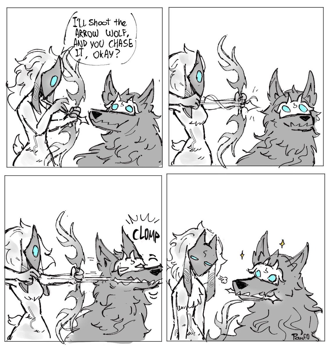 _Panf0's tweet image. Kindred comic strip based on a snoopy one 
#LeagueOfLegends