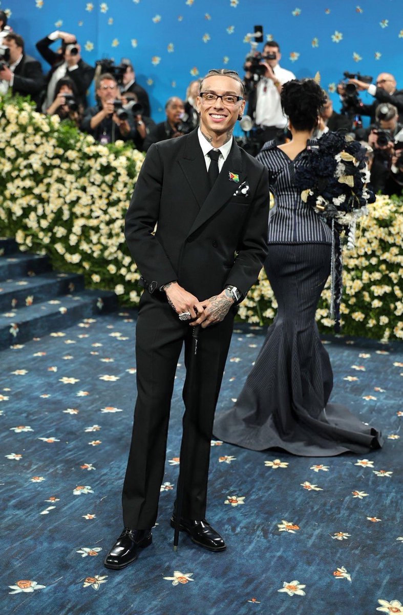 Central Cee arrives at the 2025 #MetGala