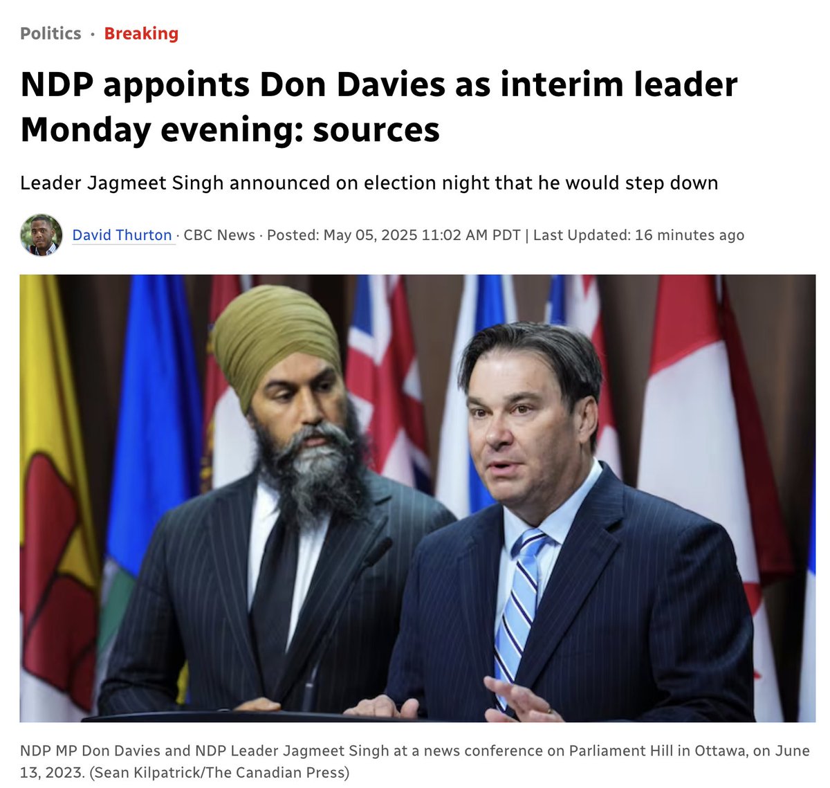 Ben Perrin (@profbenperrin) on Twitter photo Don Davies will do a great job as NDP interim leader.
A thoughtful, hardworking and experienced MP, <a href="/DonDavies/">Don Davies</a> has a track record of working across party lines.
cbc.ca/news/politics/… Don Davies will do a great job as NDP interim leader.
A thoughtful, hardworking and experienced MP, <a href="/DonDavies/">Don Davies</a> has a track record of working across party lines.
cbc.ca/news/politics/…