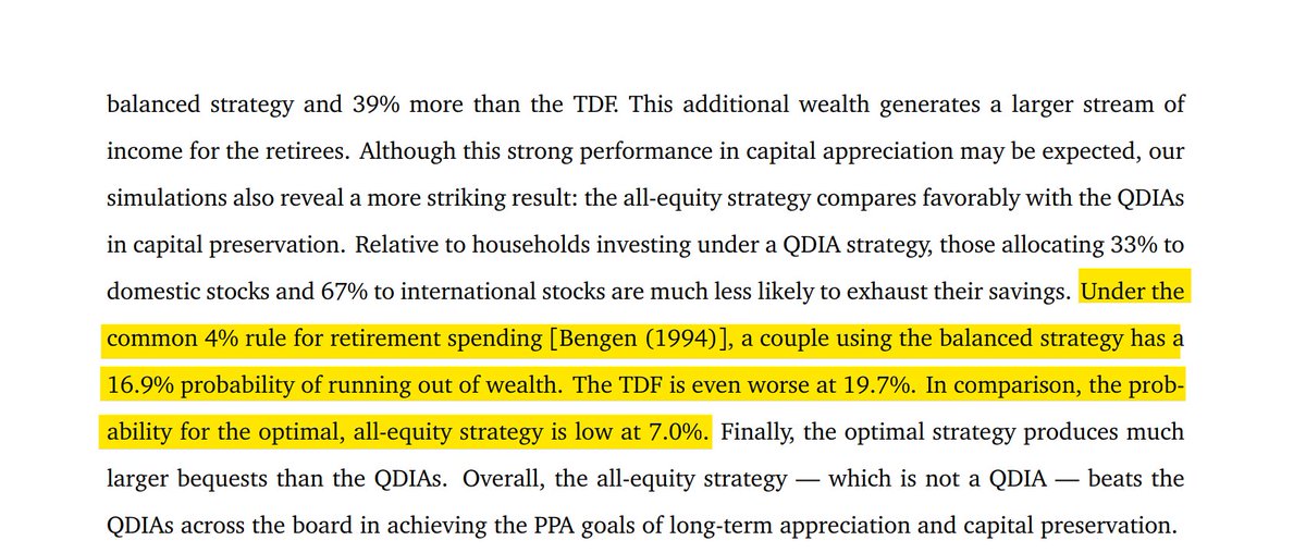 Below is a screenshot from the updated Scott Cederburg paper "Beyond the Status Quo: A Critical Assessment of Lifecycle Investment Advice". 

Is everything you've been taught about investing in retirement wrong?