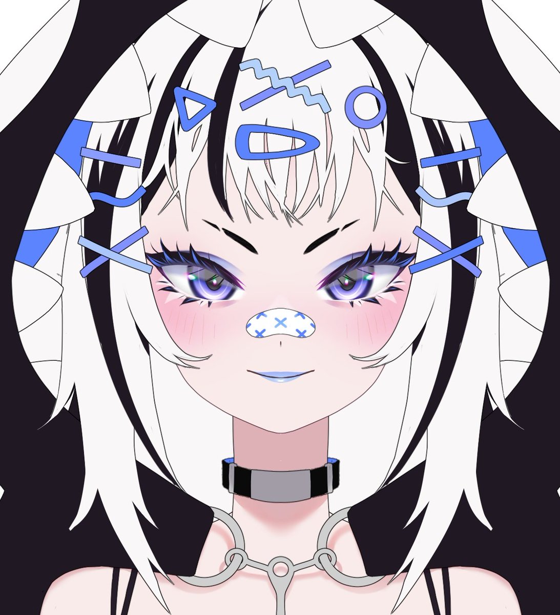 wippie! ⟡ ݁₊ . Been busy working on this cutie for Wolisa as a thank you for sharing a code with me 💙 I already love her, and I hope he will too ₊˚⊹ ᰔ 

#vtuber #live2d #pfp #animeart