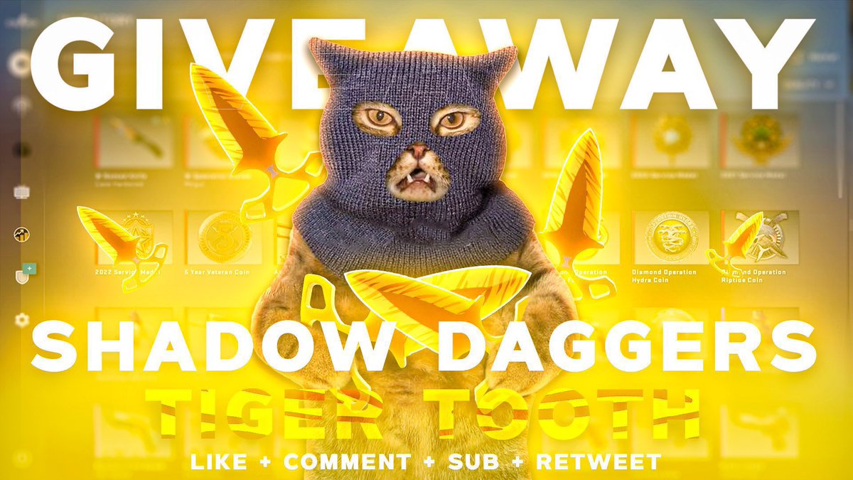 ⭐️Shadow Daggers Giveaway #8/10⭐️ 

To Enter:    
  
✅Retweet
✅Like/Comment/Sub (PROOF!)
youtu.be/LY9HU_xi5ro

⏰Ends in 72hrs! GL!🍀