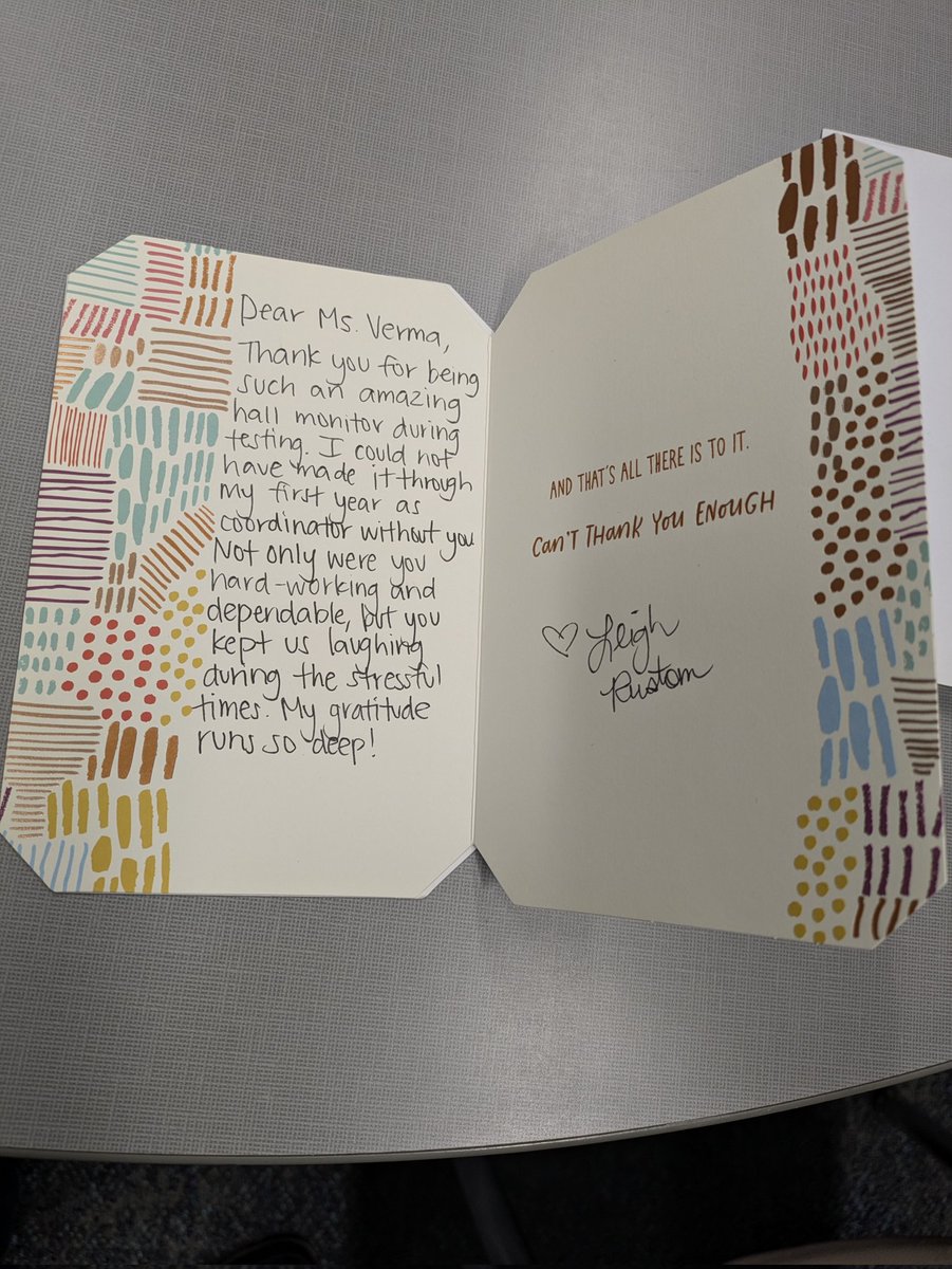 The heart is more Important than gifts. Thank you <a href="/leighphil/">Leigh Phillips Rustom</a> for appreciating our efforts. Thank you for including me in this team <a href="/OLE_Leopards/">Leonard Elementary</a>