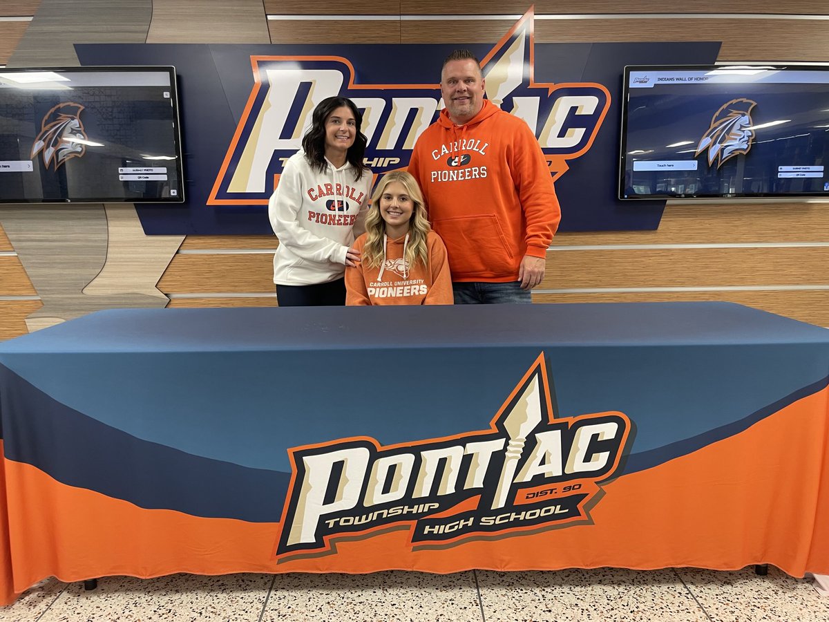 Congratulations to PTHS senior Riley Rogers who has signed to continue her education and Cheerleading career at Carroll University! Congrats, Riley! #IndianPride