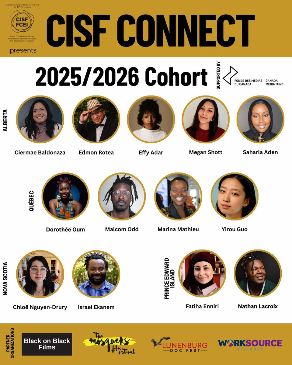 Announcing the 2025/26 cohort of CISF Connect—an initiative of the Canadian Independent Screen Fund. An audience development and marketing program focused on promoting Canadian films and documentaries to diverse audiences. Learn more at bit.ly/4k4Doe9 #CISFConnect