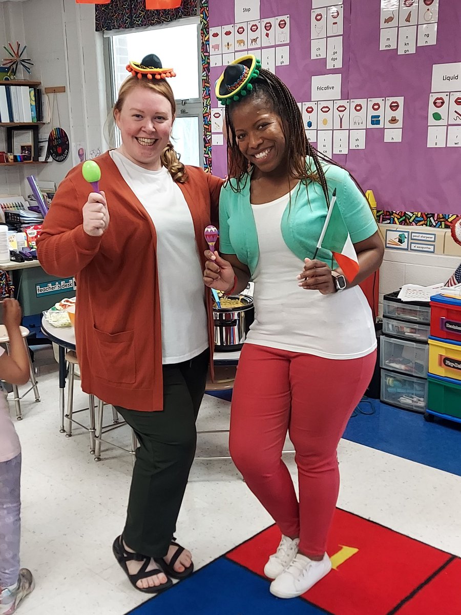 Ms. Williams’ kindergarten class had a wonderful time learning about Cinco de Mayo! 🇲🇽 With our amazing co-teacher, Ms. Dobson, we celebrated our students with Mexican heritage &amp;  enjoyed some delicious traditional food! 🌮🎉 It was a fun-filled fiesta!#TheSTRONG💪 #CincoDeMayo