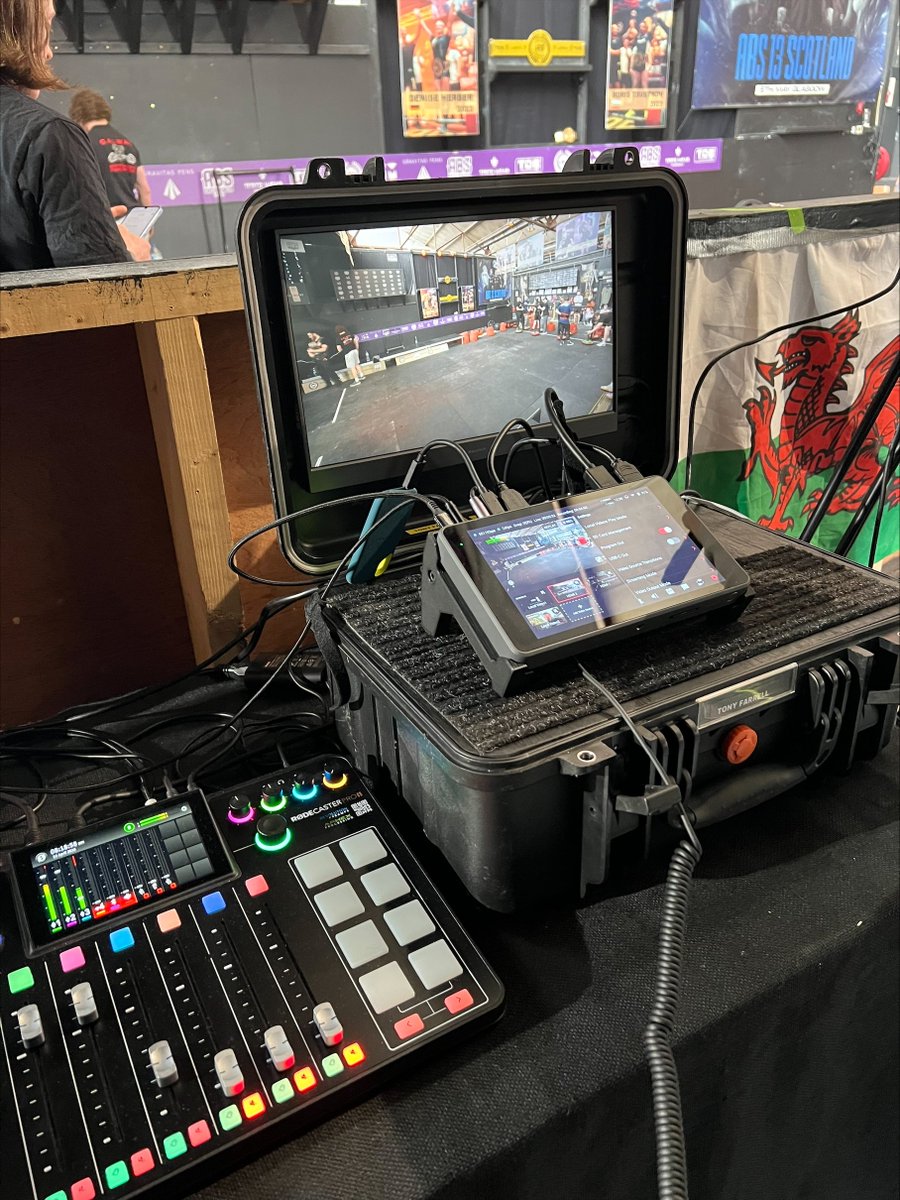 YoloLivTech's tweet photo. "YoloBox running full livestream of a strongman competition with no issues ๐๐ช" Huge thanks to Tony for sharing the setup of this intense event.
๐ธ Credit: Tony Farrell
#yololiv #yolobox #yoloboxpro #livestream #behindthescenes #livesports #strongman #strongmancompetition https://t.co/WBauSiPDdX