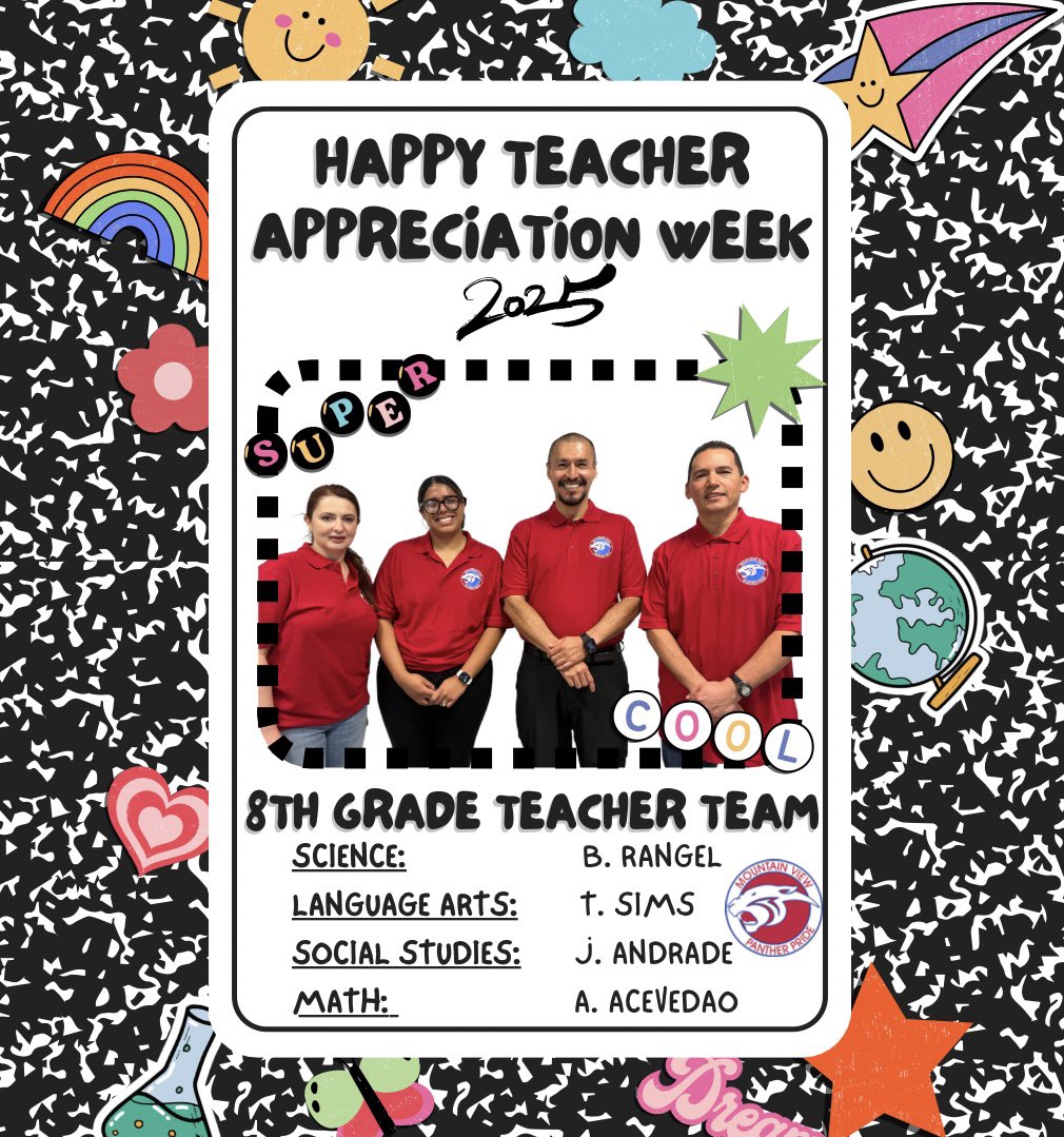 ALL THIS WEEK we celebrate our AMAZING Panther teachers.  Thank you for your commitment and dedication to ensuring that Panthers are SAFE, HEALTHY, HAPPY and ACADEMICALLY SUCCESSFUL!  Tonight a celebrate our 8th Grade teacher teams.  #pantherpride #panthernation #pantherproud