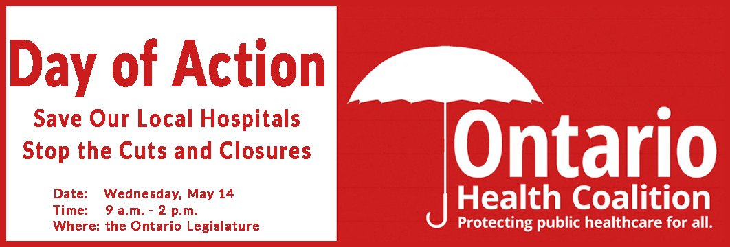 Ontario Health Coalition Day of Action at the Ontario Legislature on Wednesday, May 14
waterloohealthcoalition.org/post/ontario-h…😄