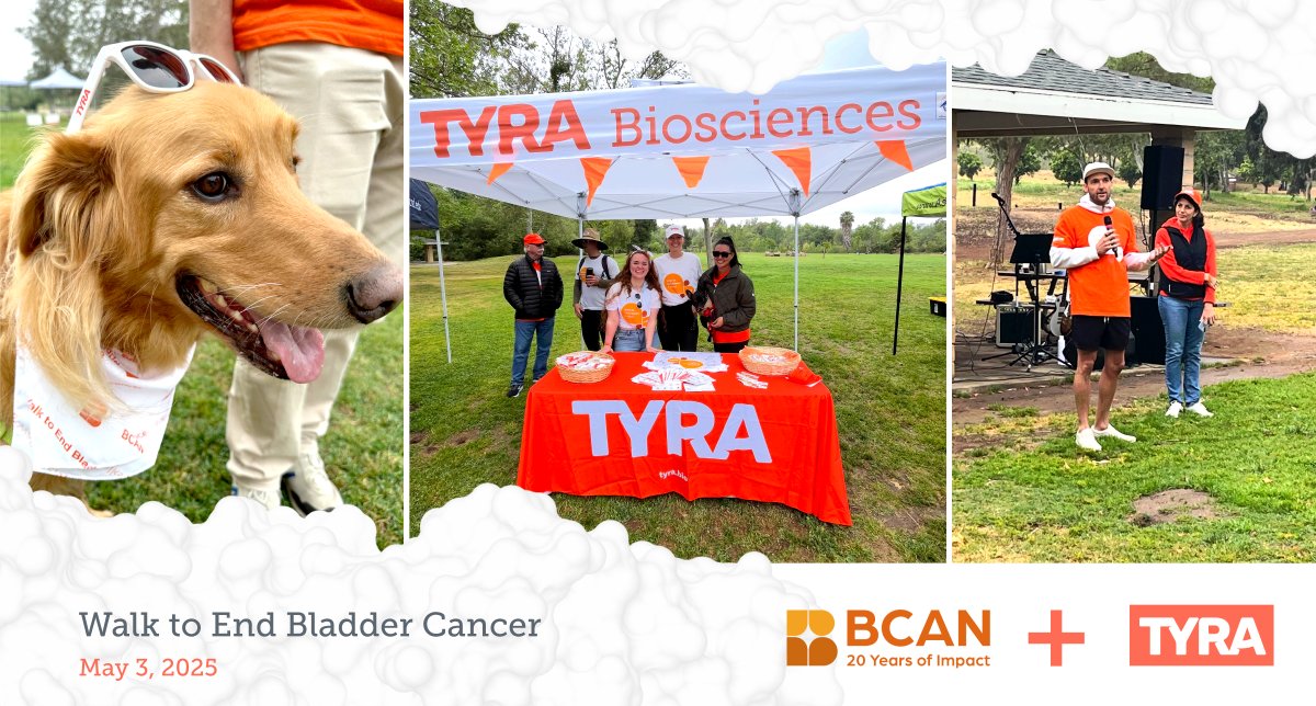 Tyra Biosciences (@tyrabiosciences) on Twitter photo Thank you to the organizers of <a href="/BladderCancerUS/">Bladder Cancer Advocacy Network</a> for including Team <a href="/TyraBiosciences/">Tyra Biosciences</a> in the Walk to End Bladder Cancer! Our team had a great time and we look forward to advancing our science for #bladdercancer, with the goal to improve patient outcomes. See you next year!
#BCAN25 Thank you to the organizers of <a href="/BladderCancerUS/">Bladder Cancer Advocacy Network</a> for including Team <a href="/TyraBiosciences/">Tyra Biosciences</a> in the Walk to End Bladder Cancer! Our team had a great time and we look forward to advancing our science for #bladdercancer, with the goal to improve patient outcomes. See you next year!
#BCAN25