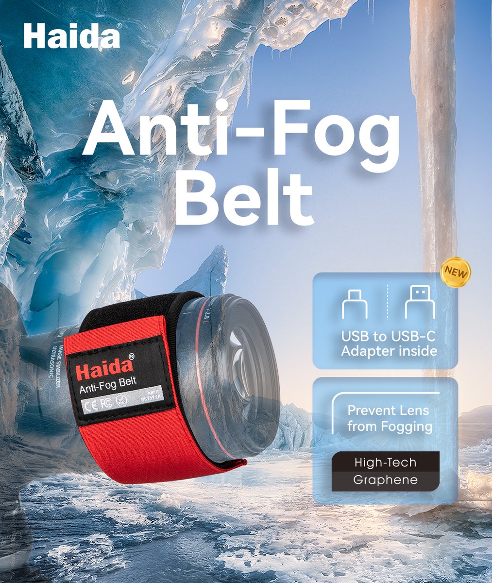 Haida Anti-fog Belt is now equipped with a USB to USB-C adapter, allowing you to charge it more conveniently. It prevents fogging by warming up the lens. Order now from authorized Haida dealers in your country! haidaphoto.com/en/store.html
#haidafilter #cameragear