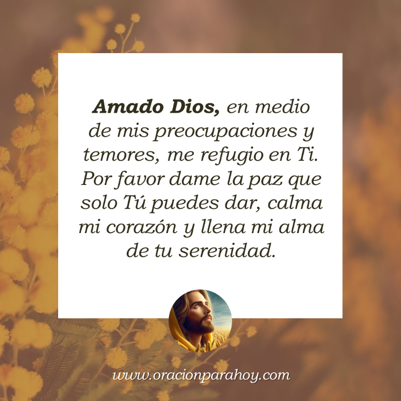 OracionParaHoy's tweet photo. ORACIÓN PARA ENCONTRAR PAZ EN MEDIO DE LA ANGUSTIA: AMADO DIOS, hay días en los que me siento sin fuerza y con el alma agotada, pero sé que en Ti encuentro descanso, alivio y consuelo. Por favor abrázame y ayúdame a seguir adelante.

Continúa orando en: https://t.co/RNcm8UI2Np 🍂