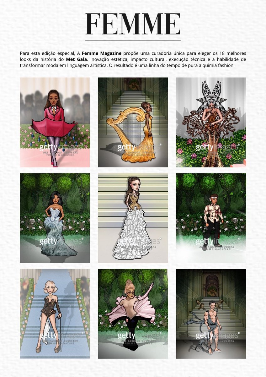 A primeira segunda-feira de maio é mais do que moda— é história sendo costurada em tempo real. Com isso, selecionamos os 18 looks mais icônicos que já passaram pelo Met Gala.