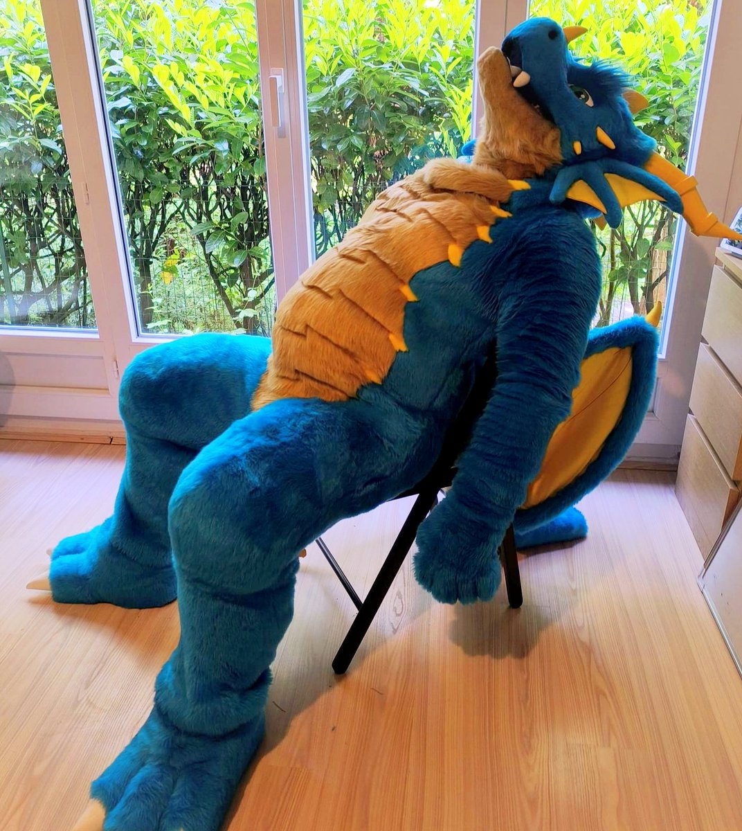 #TummyTuesday means a full belly. 👀🐉
Chair is going to break. 😖
📸 : 🐉💜