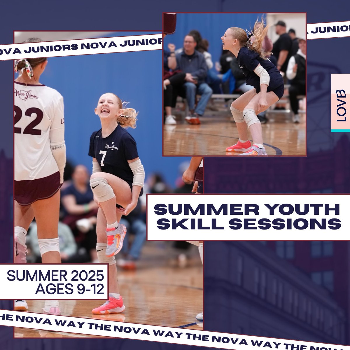 Calling all players ages 9–12! Join our Summer Youth Skill Sessions to learn the game, build fundamentals, and have fun! No experience needed — come to one or come to all!

🔗 linktr.ee/novajuniors

#theNOVAway #WTD #LOVBclub