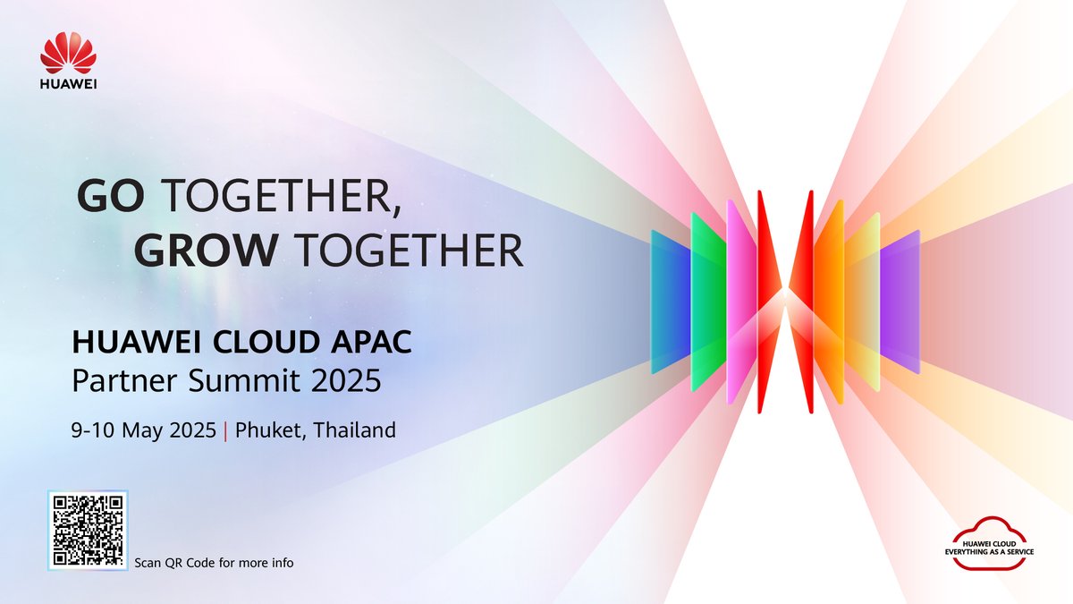 Huawei's tweet image. The stage is set for #Huawei Cloud APAC Partner Summit 2025! We&apos;re bringing together inspiring partners and visionary #HuaweiCloud leaders. Industry specialists will share the latest trends and insights in AI-driven and cloud-driven technologies and Huawei Cloud strategies. Stay…