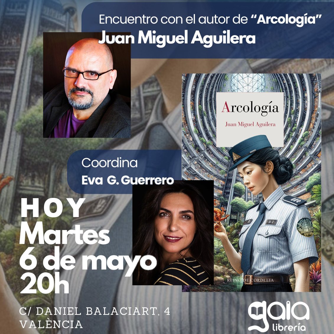 Por fin es el día! Sería genial vernos en la librería Gaia y charlar un rato.