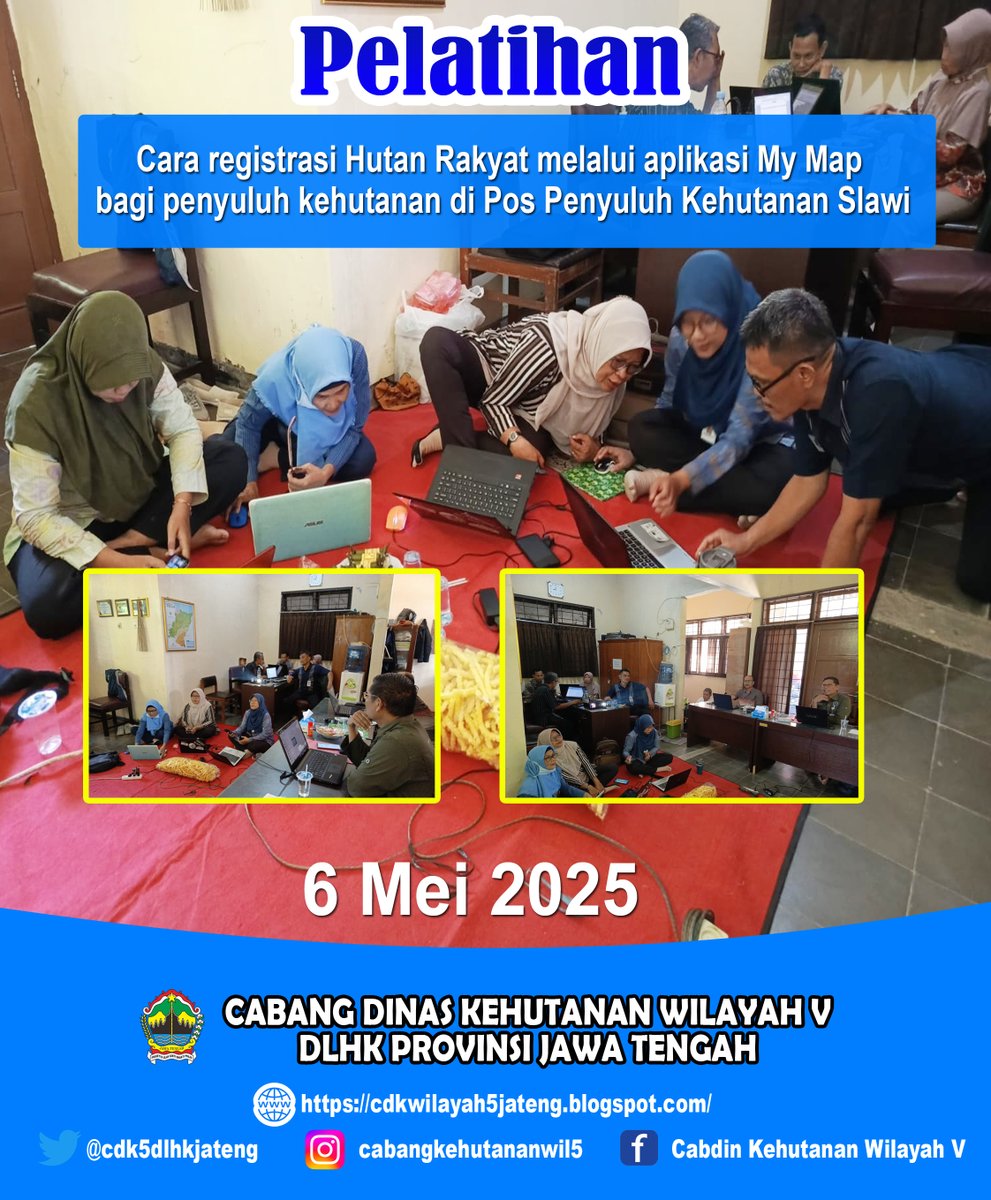 cdk5dlhkjateng's tweet photo. Teknologi untuk hutan lestari! 🌱
Penyuluh kehutanan di Slawi dibekali pelatihan registrasi Hutan Rakyat menggunakan aplikasi My Map. 

Langkah maju untuk pelestarian berbasis data! #MyMap 
#HutanRakyat
@widi_artanto 
@dlhkprovjateng https://t.co/1cHD4mwRk9